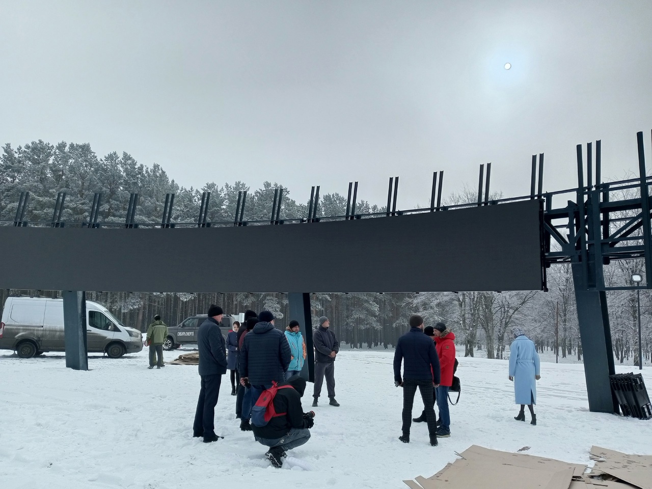 Установка стелы в сквере “Трудовой доблести” в Прокопьевске